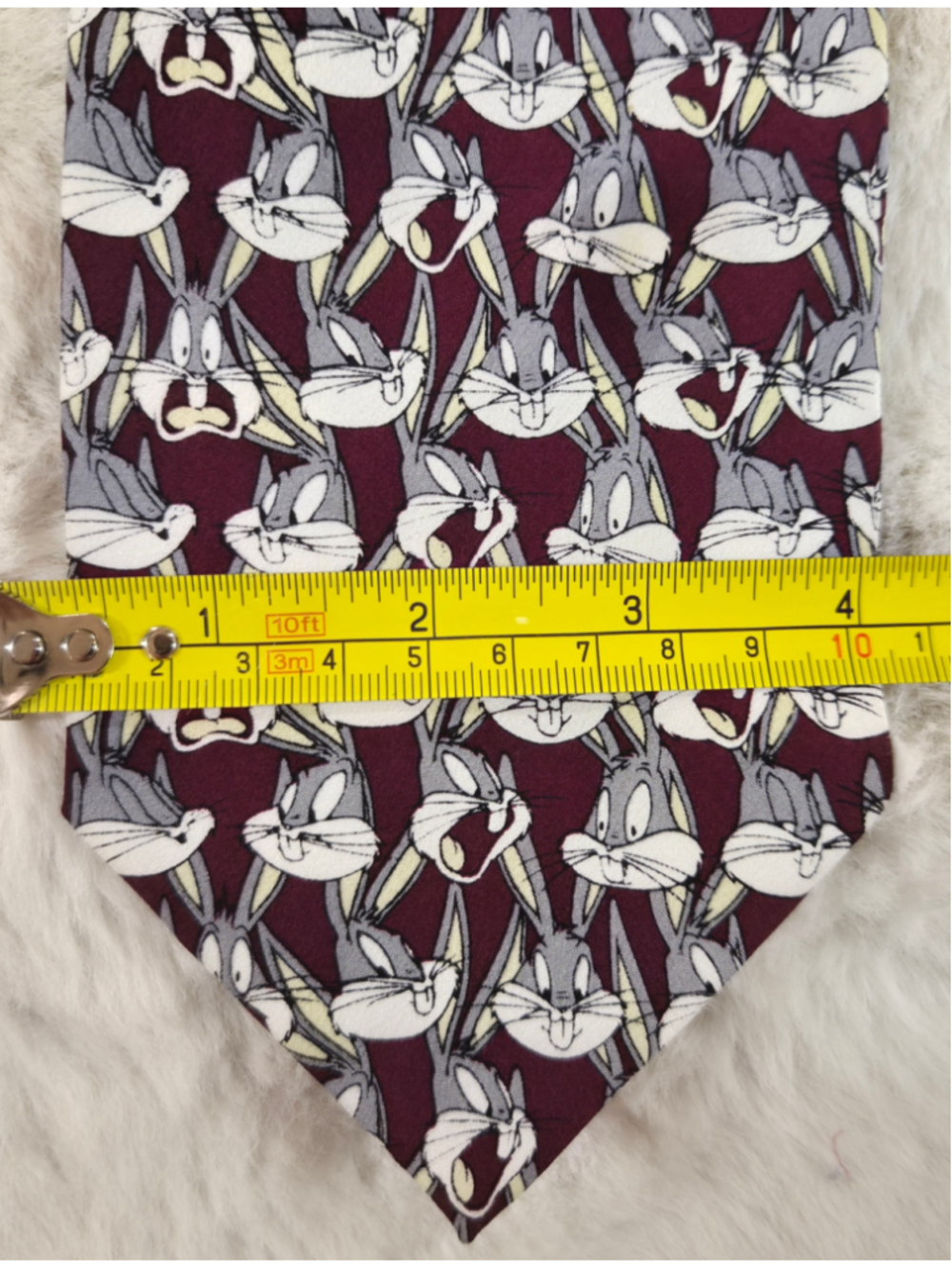 Vintage 1995 Warner Bros Bugs Bunny Tie Studio Store Looney Tunes 90s Cartoon - Picture 4 of 8